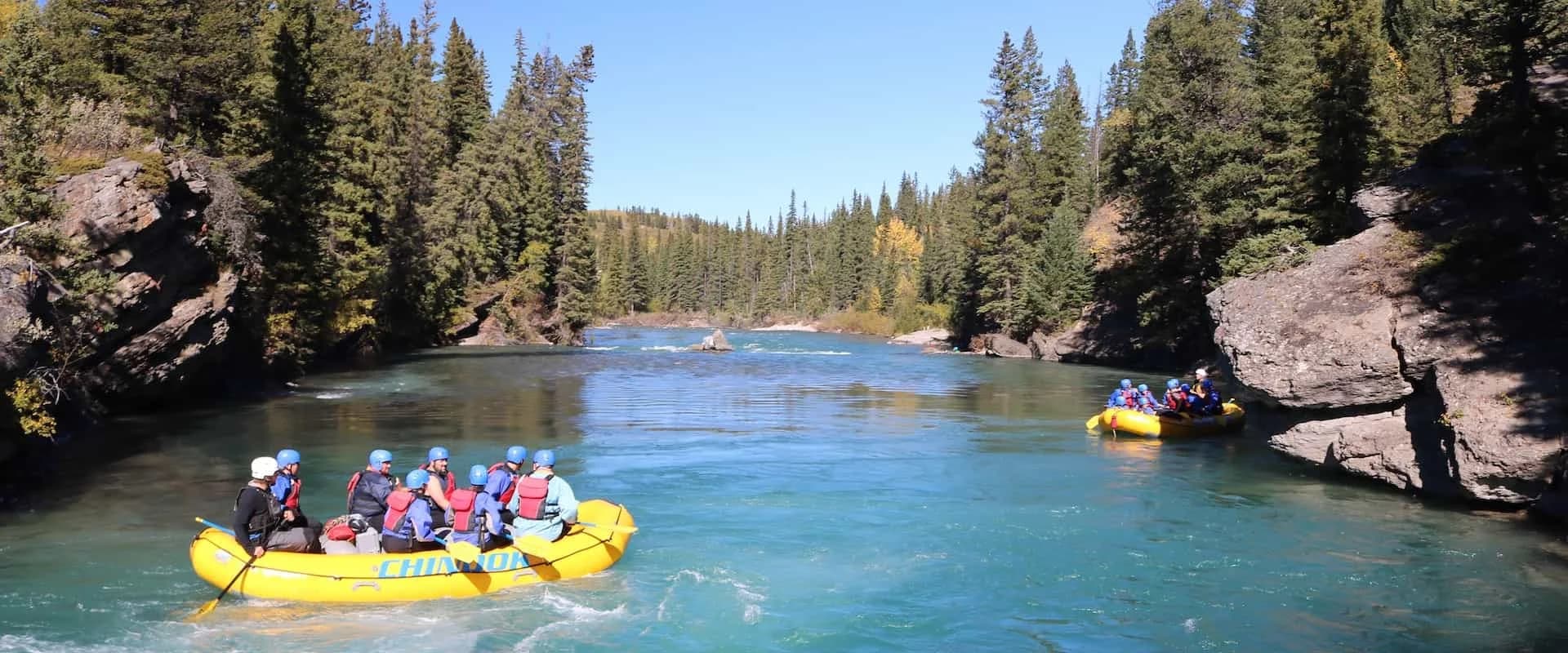 Kananaskis River Raft + Via Ferrata Package
