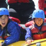 Children love the Kananaskis River rapids with Chinook Rafting in the Canadian Rockies